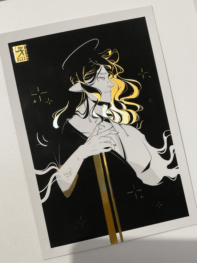 GOLD/SILVER print - Crowley & Aziraphale