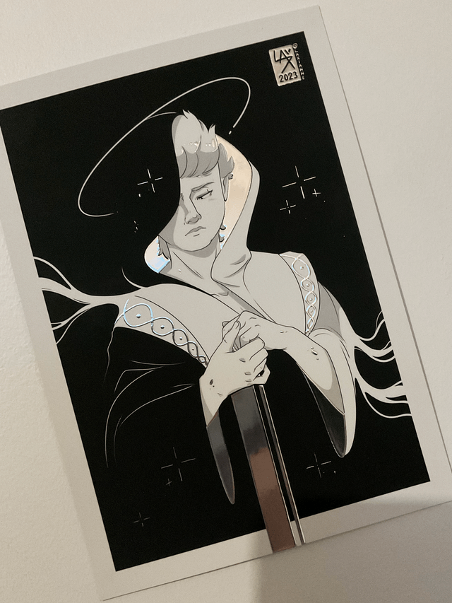 GOLD/SILVER print - Crowley & Aziraphale
