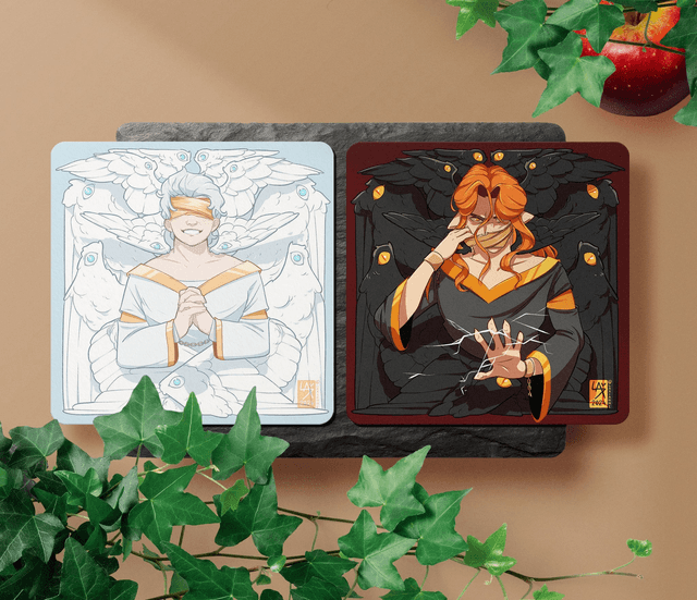 Angel &amp; Demon - Square Print